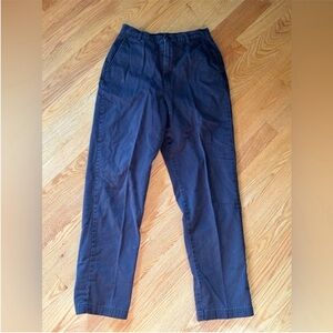 Lands End vintage navy high rise mom jeans trouser dress pants size 4
